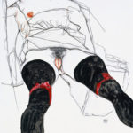 Egon-Schiele-Woman_with_black_stockingss-1913
