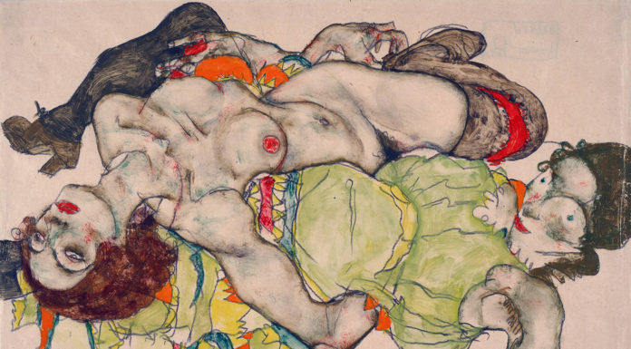 Sensual and provocative models: Egon Schiele painting sex.