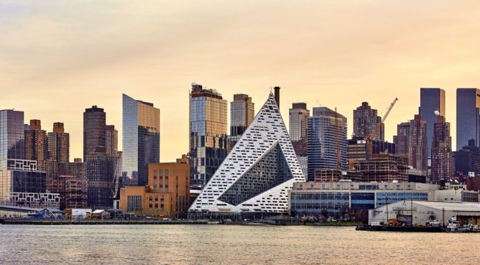 BIG’s VIA 57 West skyscraper captured at sunrise by Hufton + Crow Photo by Hufton + Crow