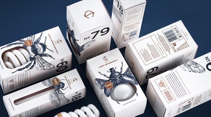 Evocative Light bulb product branding and packaging design