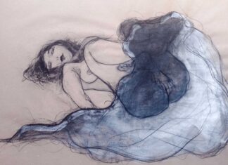 Eroticism drawn by Barbara Huppán Female Figure Drawing by Barbara Huppán