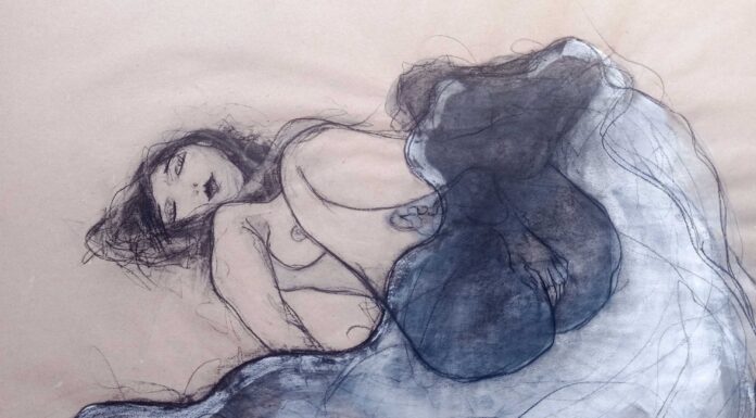 Eroticism drawn by Barbara Huppán Female Figure Drawing by Barbara Huppán